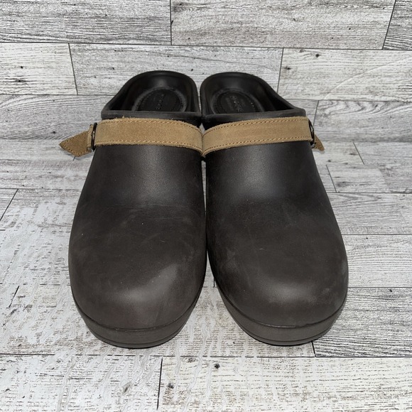 Crocs Sarah Dual Comfort Brown Croslite Clogs Mules 203631 Women Size 10 - Picture 2 of 10